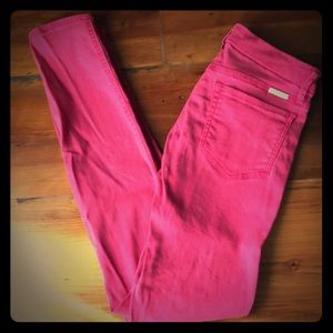 Marciano Pink No 67 Zip Pocket Skinny Jeans 24